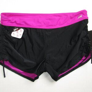 ZeroXposur Black Pink Swim High Waist Shorts Youth XL (8/10) Women’s New UPF 30+